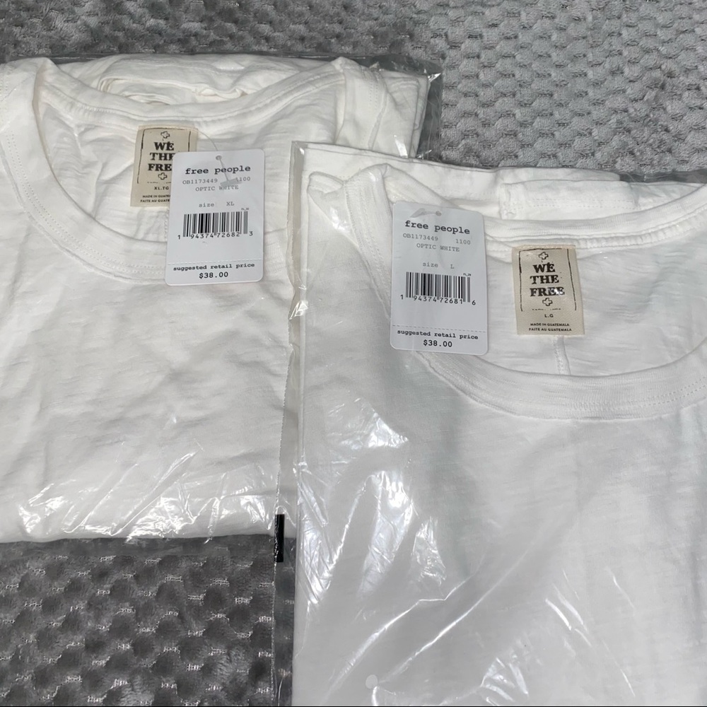 HP - Free People You Rock T-Shirt Top - Optic White - NWT - Picture 4 of 6